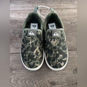 Quiksilver Kids' Green Camo Slip-On Sneakers